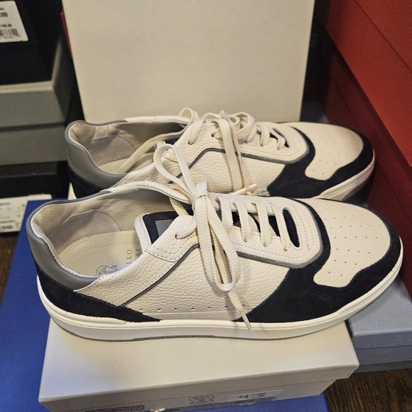 Brunello Cucinelli Mens White & Navy Sneakers Size 44